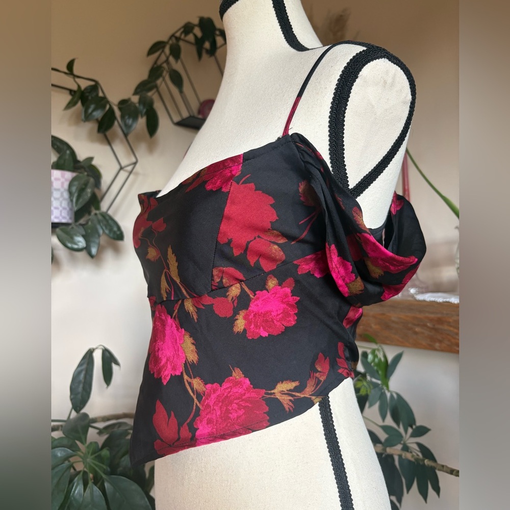 Free People | Cassandra Floral Print Off-the-Shoulder Blouse - Picture 5 of 11